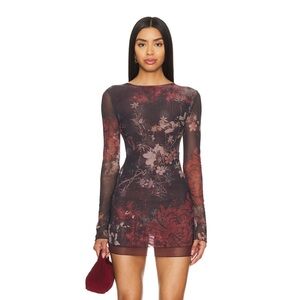 Jaded London double layered dress in brown
